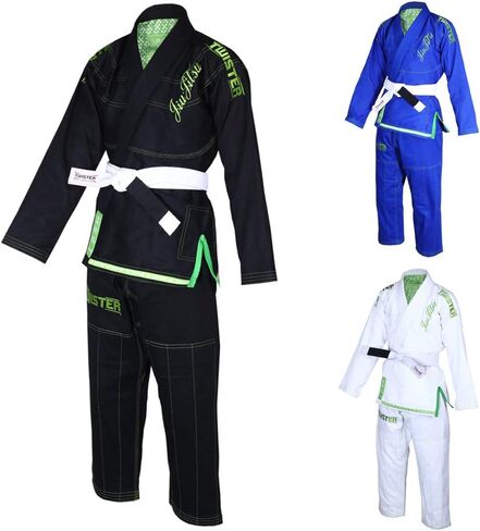 تويستر المرأة البرازيلية جيو جيتسو جي | قماش عالي الجودة منكمش مسبقًا BJJ Gi | يأتي مع حزام أبيض مجاني in Kuwait