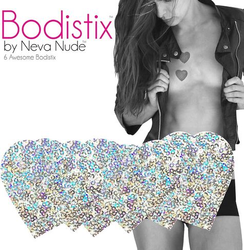 Neva Nude Bodistix - Glitter Body Stickers for Festivals, Raves, & Parties | Medical Grade Adhesive, Waterproof Made in USA in Saudi Arabia