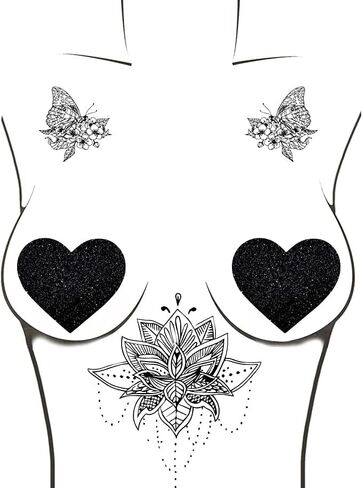 Neva Nude Bodistix - Glitter Body Stickers for Festivals, Raves, & Parties | Medical Grade Adhesive, Waterproof Made in USA in Saudi Arabia