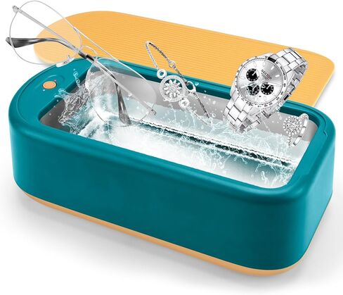 JUZUXI 640ml Ultrasonic Jewelry Cleaner, 40W Sonic Jewelry Cleaner Machine for Cleaning Dental Retainer, Ring,Eyeglasses,Watches,Silver Mouth Guards,Toothbrush in Kuwait