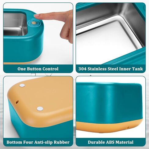 JUZUXI 640ml Ultrasonic Jewelry Cleaner, 40W Sonic Jewelry Cleaner Machine for Cleaning Dental Retainer, Ring,Eyeglasses,Watches,Silver Mouth Guards,Toothbrush in Kuwait