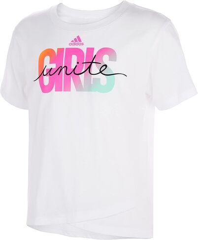 adidas Girls' Graphic Crossover T-Shirt in Kuwait
