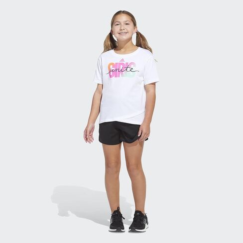 adidas Girls' Graphic Crossover T-Shirt in Kuwait