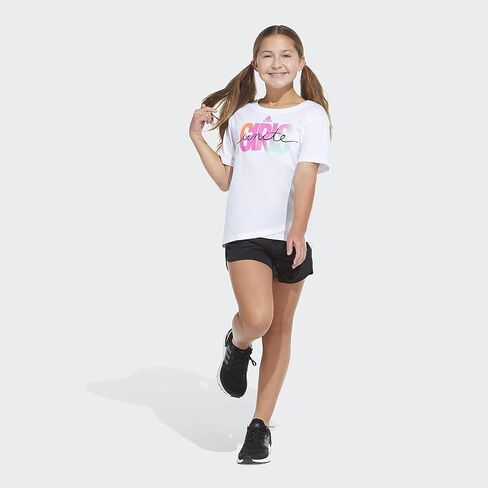 adidas Girls' Graphic Crossover T-Shirt in Kuwait