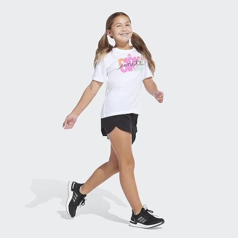 adidas Girls' Graphic Crossover T-Shirt in Kuwait