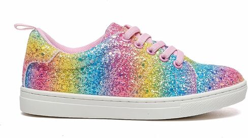 Bernal Girls & Boys Sparkle Glitter Sneakers Toddler/Little Kid/Big Kid Non-Slip Slip On School Low Top Walking Shoes in Saudi Arabia