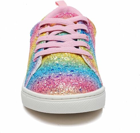 Bernal Girls & Boys Sparkle Glitter Sneakers Toddler/Little Kid/Big Kid Non-Slip Slip On School Low Top Walking Shoes in Saudi Arabia