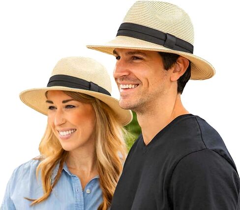 قبعة فيدورا كاجوال تعمل بالأشعة فوق البنفسجية من Solar Escape (بني مصفر) in Kuwait