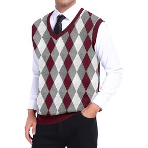 Netsmile Men’s Sleeveless Sweater V Neck Lightweight Vest Slim Fit Casual Pullover Sweater