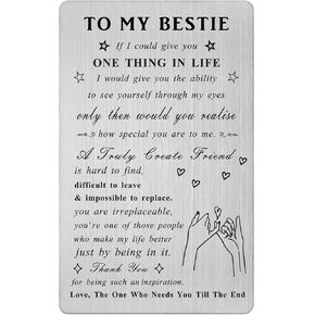 LGQDYMZ to My Bestie Wallet Card Gifts - Friend Gifts for Women Men Engraved Wallet Card Gifts in Kuwait
