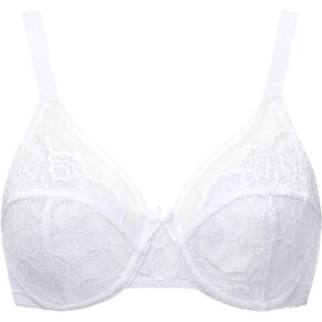 MELENECA Women's Full Coverage No Padding Plus Size Minimizer Underwire Bra