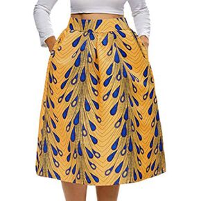 RED DOT BOUTIQUE 930 - Plus Size Ethnic African Print Long Maxi Skirt in Kuwait