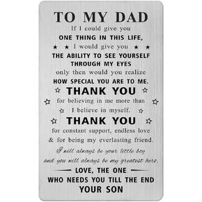 Gezxin Dad Gifts From Son- Happy Birthday Dad Card From Son- I Love You Dad Christmas Xmas Valentines Father' Day Easter Thanksgiving Presents in Saudi Arabia