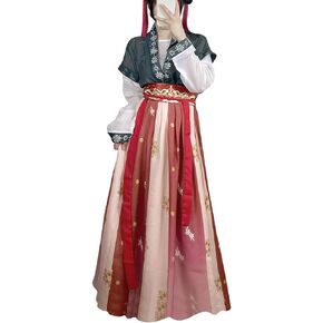 زي الرقص الصيني التقليدي Hanfu Duijin Qiyao Ruqun النسائي الحديث