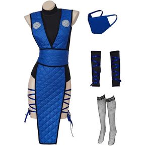 ADuchessCos Mortal Kombat Sub-Zero Reptile Scorpion Cosplay Costume Female Sexy Suit with Mask Ninja Fighter Uniform