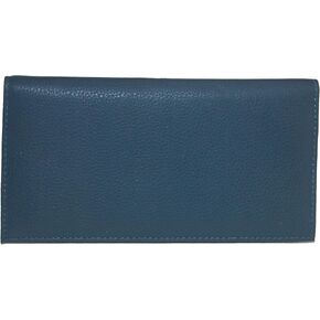 CTM® Leather Solid Color Checkbook Cover Wallet, Red