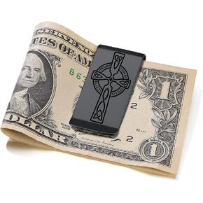 مشبك نقود للرجال من ChainsProMax، هدية مخصصة باسم Ahkn Cross/St. ميشيل / سانت. كريستوفر / سانت. فلوريان/فرسان الهيكل-إرسال صندوق الهدايا in Kuwait