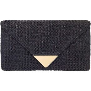 JNB Natural Straw Clutch
