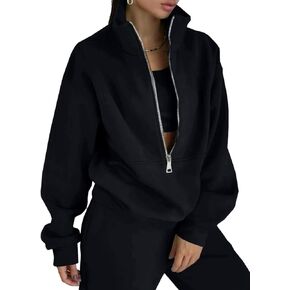 ROJZR Fleece Sweat Women Set 2 Piece Half Zip Sweatshirt Casual Jogger Sweatpants Sets 2 Piece Sweat Sets