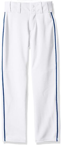 Alleson Athletic Baseball Pants for Boys. White/Maroon Boys Relaxed Fit Baseball Pants and Machine Washable Fabric with Belt Loop (Style 605WLBY) Large in Saudi Arabia