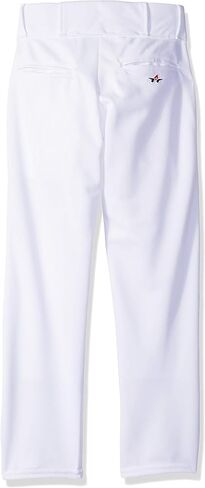 Alleson Athletic Baseball Pants for Boys. White/Maroon Boys Relaxed Fit Baseball Pants and Machine Washable Fabric with Belt Loop (Style 605WLBY) Large in Saudi Arabia