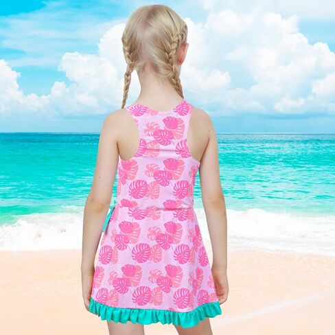 طقم بيكيني للفتيات مكون من 3 قطع من باشوب، بدلة سباحة مع بنطال وتنورة غطاء، مقاومة للماء سريعة الجفاف مناسبة للشاطئ والسباحة in Kuwait