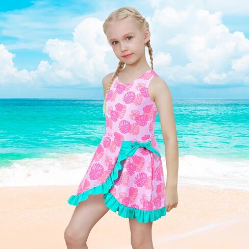 طقم بيكيني للفتيات مكون من 3 قطع من باشوب، بدلة سباحة مع بنطال وتنورة غطاء، مقاومة للماء سريعة الجفاف مناسبة للشاطئ والسباحة in Kuwait