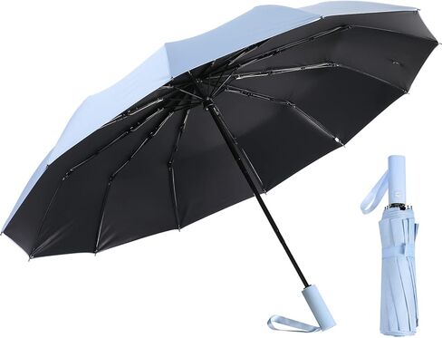 4 Pcs Umbrella for Girl Women Small Foldable UV Windproof Travel Light Rain Waterproof Sun Protection Windproof Cute Umbrella Compact Automatic Backpack Cars School Office in Saudi Arabia