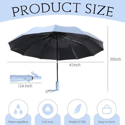 4 Pcs Umbrella for Girl Women Small Foldable UV Windproof Travel Light Rain Waterproof Sun Protection Windproof Cute Umbrella Compact Automatic Backpack Cars School Office in Saudi Arabia