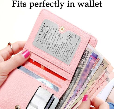 LGQDYMZ to My Bestie Wallet Card Gifts - Friend Gifts for Women Men Engraved Wallet Card Gifts in Kuwait