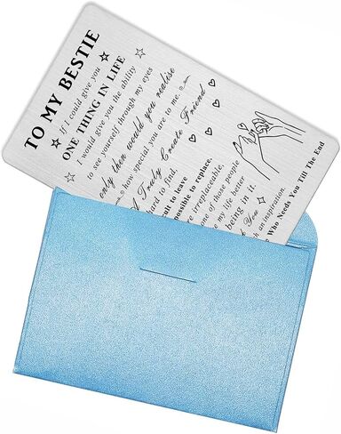 LGQDYMZ to My Bestie Wallet Card Gifts - Friend Gifts for Women Men Engraved Wallet Card Gifts in Kuwait