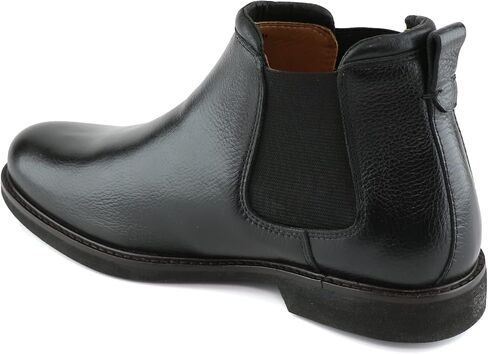 MJNY Mens Casual Comfortable Genuine Leather Chelsea Ankle Boots Lightweight Breathable Elastic Classic Fashion Chukka Dress Boots in Saudi Arabia