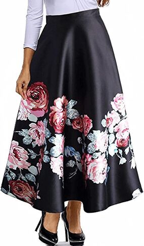 RED DOT BOUTIQUE 930 - تنورة طويلة طويلة بطباعة أفريقية بمقاس كبير in Kuwait