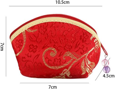 Leadigol 7 Pcs Jewelry Bags with Zipper Gift Bags,Women Jewelry Bag,Exquisite Convenient Portable Jewelry Case Cloth Gift Pouch Multi Color Bracelet Bag Necklaces Case Zip Purse Pouch in Saudi Arabia
