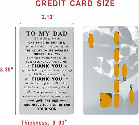 Gezxin Dad Gifts From Son- Happy Birthday Dad Card From Son- I Love You Dad Christmas Xmas Valentines Father' Day Easter Thanksgiving Presents in Saudi Arabia