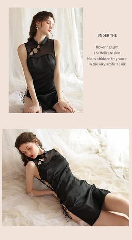 SINROYEE Sexy Cosplay Costumes For Women Female Anime Cheongsam Side Slit Hollow Chinese Style pajamas in Saudi Arabia