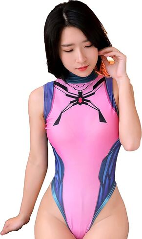 JasmyGirls Womens Sexy Anime Cosplay Lingerie Kawaii Costume One-Piece Cute High Waist Swimsuit Slim High Cut Bodysuit in Saudi Arabia