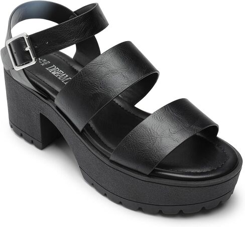 DREAM PAIRS Platform Heels for Women Lightweight Chunky Open Toe Stylish Comfortable Fisherman Sandals with Adjustable Ankle Strap in Saudi Arabia