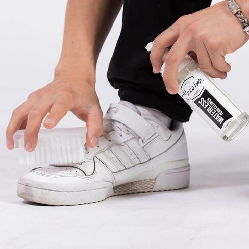 مجموعة فرشاة ورغوة لتنظيف الأحذية بدون ماء من THE SNEAKER LAUNDRY - أفضل رغوة لتنظيف الأحذية - مثالية للاستخدام في الأحذية الرياضية والجلد المدبوغ وجميع أنواع الأحذية - مجموعة تنظيف الأحذية - تتضمن منظف رغوي 161 مل in Saudi Arabia