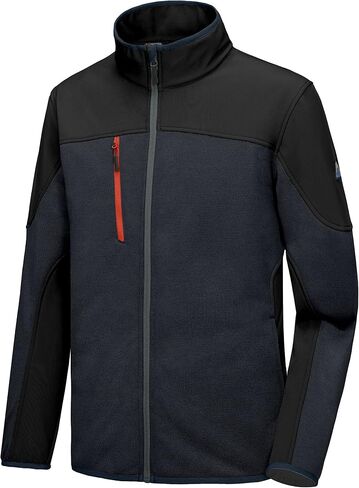 Mapamyumco Men's Polar Fleece Lined Full Zip Softshell Jacket Thermal Winter Coat, Lightweight and Water Repellent in Kuwait