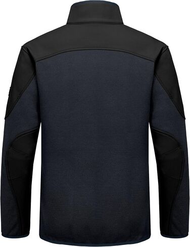 Mapamyumco Men's Polar Fleece Lined Full Zip Softshell Jacket Thermal Winter Coat, Lightweight and Water Repellent in Kuwait