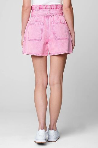 [BLANKNYC] Womens Luxury Clothing Acid Wash Paper Bag Self-Belt Short, Fashionable & Stylish in Saudi Arabia