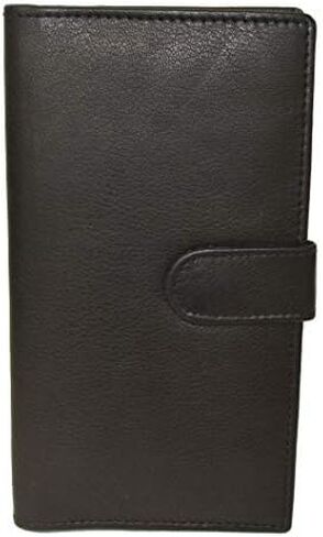 غطاء دفتر الشيكات الجلدي الأساسي LB LEATHERBOSS (أسود) in Saudi Arabia