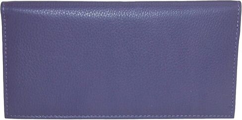 CTM® Leather Solid Color Checkbook Cover Wallet, Red in Saudi Arabia