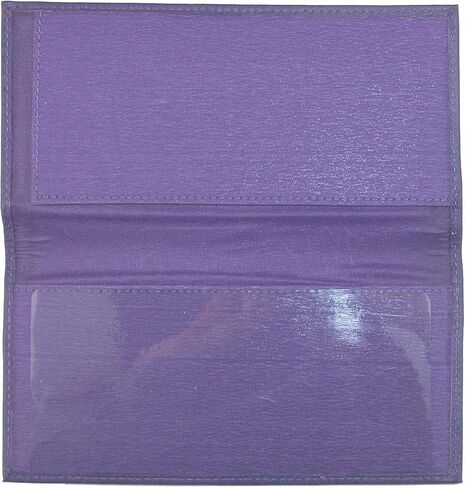 CTM® Leather Solid Color Checkbook Cover Wallet, Red in Saudi Arabia