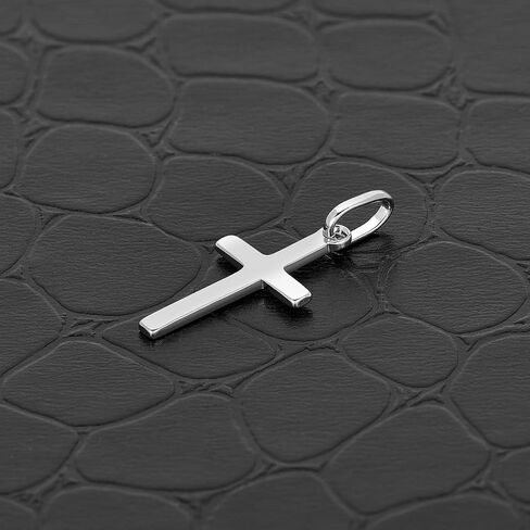 Mystigrey Cross Pendant for Men and Women in 18K Gold Plated or 925 Sterling Silver Plated Rhodium I Size Small, Medium, Large I Gold Cross Necklace for Women I Silver Cross Necklace for Boys I Religious Gifts for Women I Baptism Gifts for Girls Boys in Saudi Arabia