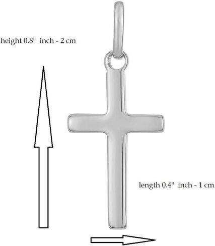 Mystigrey Cross Pendant for Men and Women in 18K Gold Plated or 925 Sterling Silver Plated Rhodium I Size Small, Medium, Large I Gold Cross Necklace for Women I Silver Cross Necklace for Boys I Religious Gifts for Women I Baptism Gifts for Girls Boys in Saudi Arabia