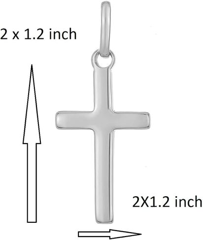 Mystigrey Cross Pendant for Men and Women in 18K Gold Plated or 925 Sterling Silver Plated Rhodium I Size Small, Medium, Large I Gold Cross Necklace for Women I Silver Cross Necklace for Boys I Religious Gifts for Women I Baptism Gifts for Girls Boys in Saudi Arabia