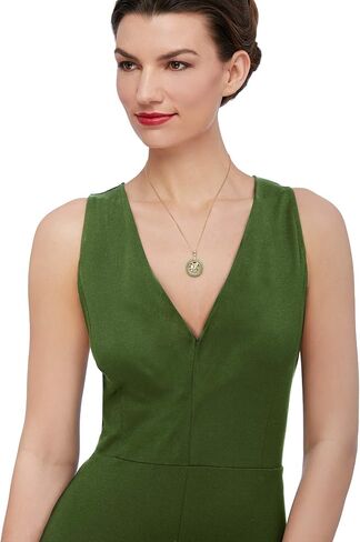 Ross-Simons Jade Blessing Circle Pendant in 14kt Yellow Gold in Saudi Arabia