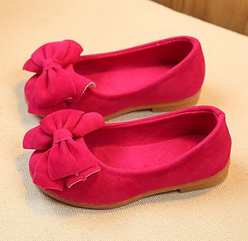 Vokamara Faux Suede Bow Round Toe Ballet Flats Slip On Shoes (Little Kid/Big Kid) in Saudi Arabia
